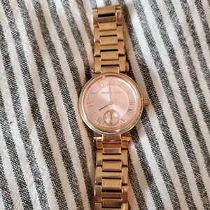 Michael Kors Pink Gold-Tone Watch